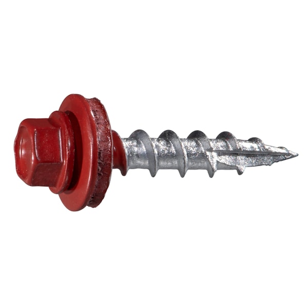 Buildright Self-Drilling Screw, #10 x 1 in, Painted Steel Flange Hex Head External Hex Drive, 118 PK 54807 - main